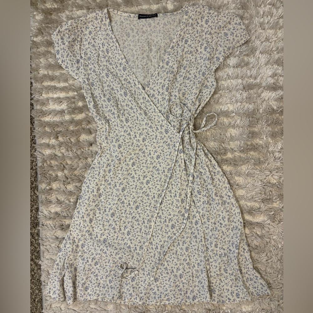 Brandy Melville Blue Floral Mini Dress